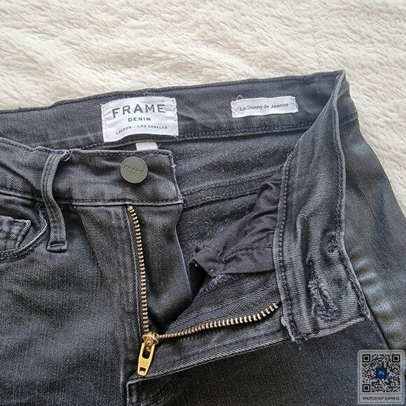 Frame Le Skinny De Jeanne Side Stripe Ankle Length Skinny Jeans - Picture 4 of 5